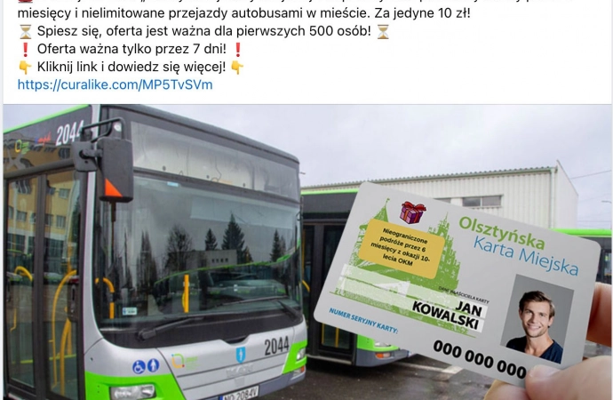 {Próbują naciągnąć mieszkańców Olsztyna na tanią sieciówkę.}